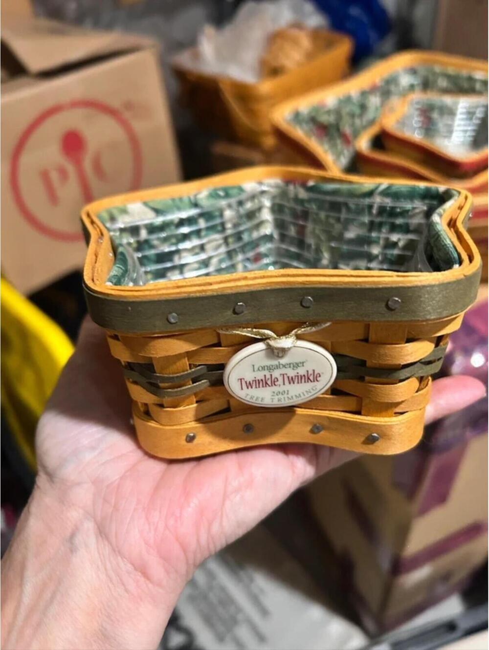 Longaberger tree trimming basket set Christmas